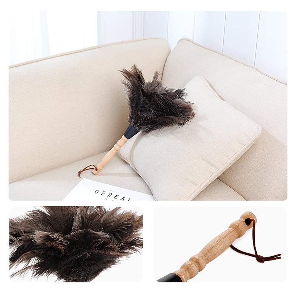 Roexboz Roexboz Feather Duster Washable Soft Duster Antistatic Animal Feather Brush Natural Ostrich Feathers with Long Wooden Handle Feather Duster for House car