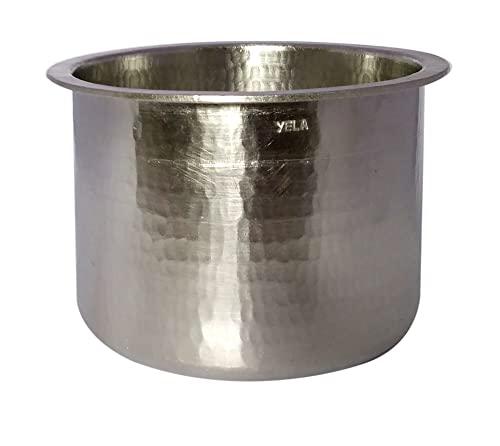 Yela International Yela Eeya Chombu | ADUKKU | 1100 ML | 710 Gram – Kumbakonam Special Hand Crafted TIN Vessel Ideal for Making Tasty and Healthy Rasam, Serves 5 Persons