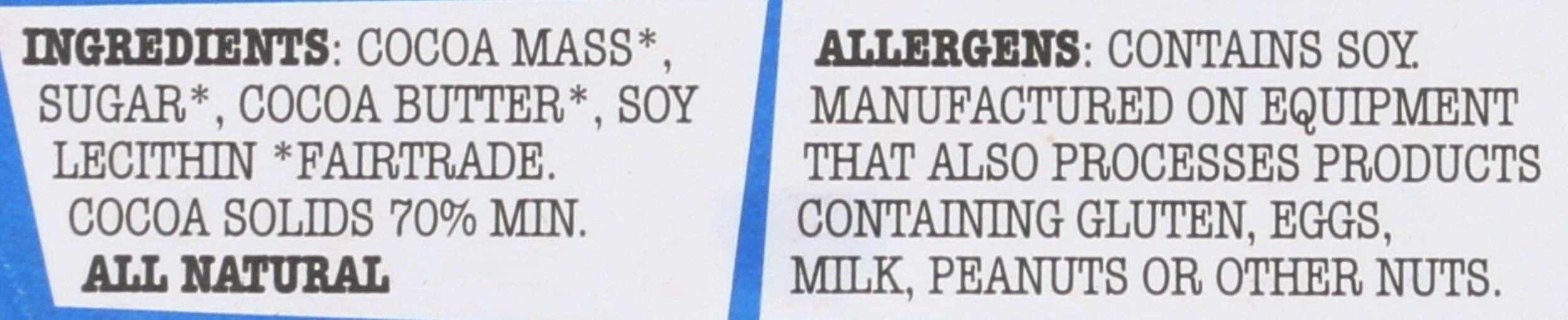 Tonys Chocolonely Tony\'s Chocolonely Dark Chocolate Bar, 70% Cocoa, 1.8 Ounces (Pack Of 35)