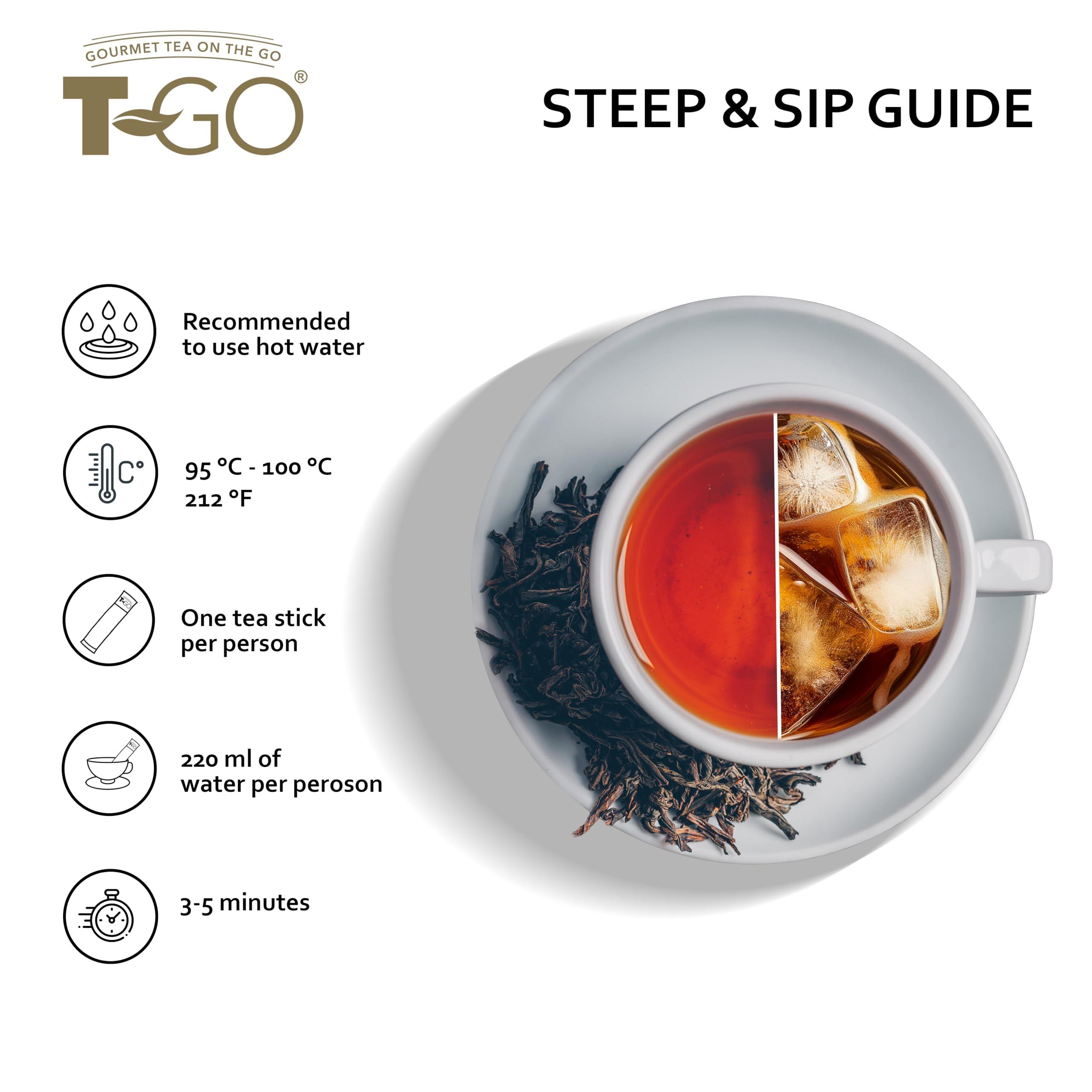 TGO T-Go Sweet Honey Tea Organic Herbal Black Tea Bags Immunity Tea with Real Honey Convenient Tea Sticks Stirring Spoon Ceylon Tea For Digestion 15 Tea Sticks Pack of 1