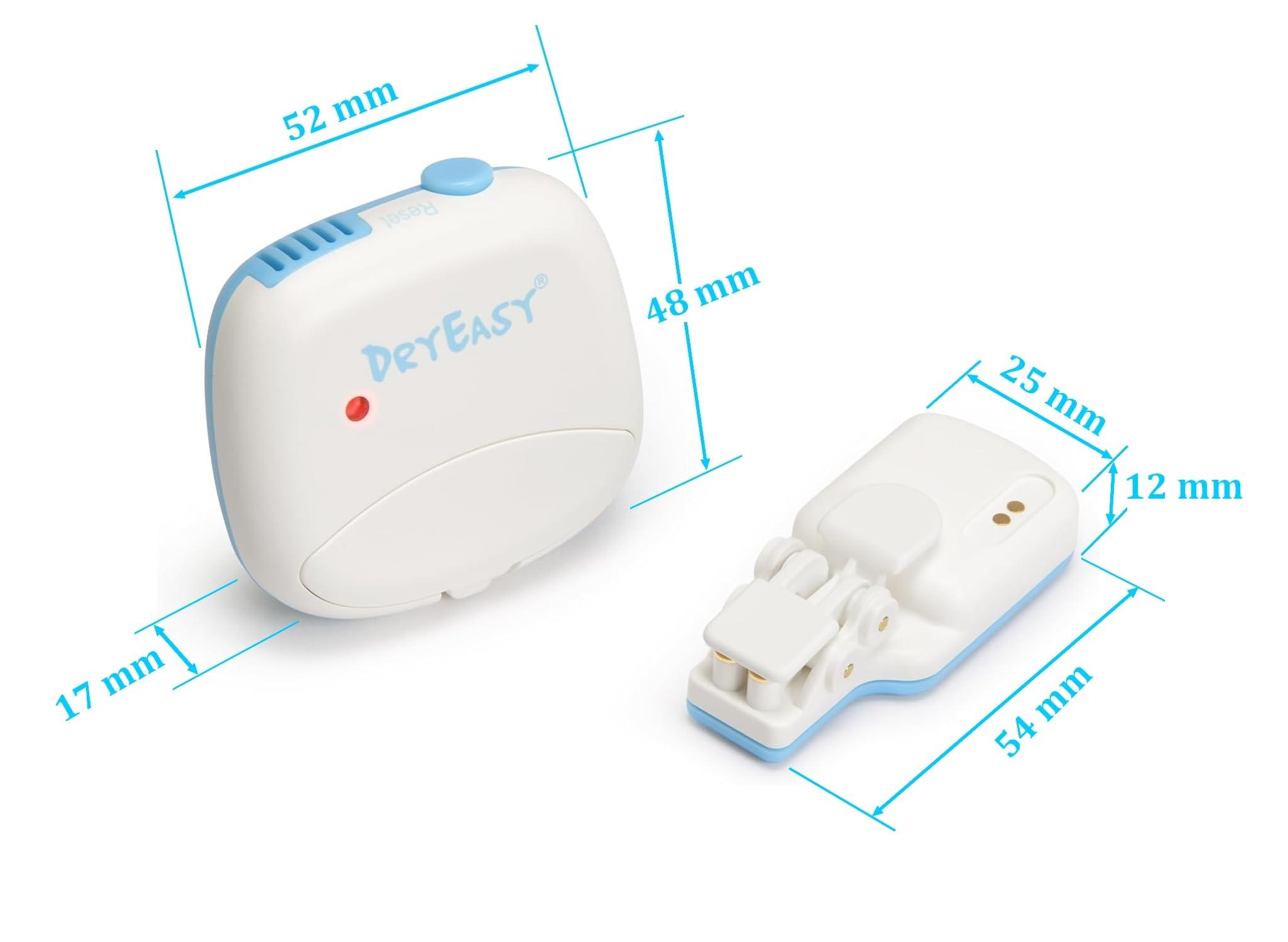 DRYEASY DryEasy Pro Wireless Bedwetting Alarm with New Improved Sensor, 6 Selectable Sounds, Volume Control, Strong Vibration and Compact Design for Overcoming Bedwetting