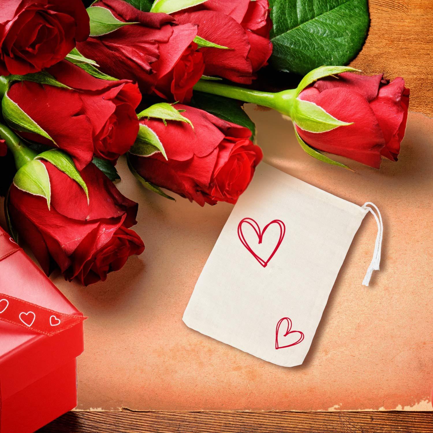 Tatuo Tatuo 50 Pieces 4 x 6 Inches Muslin Cotton Drawstring Bags Canvas Linen Sachet Bag Reusable Empty Gift Pouch for Party Home Supplies