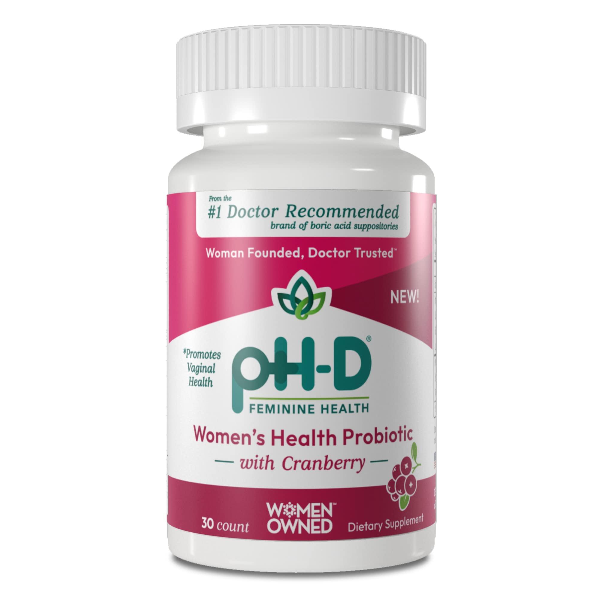 pH-D Feminine Health Support pH-D Feminine Health - Women\'s Health Probiotic with Prebiotic Blend, Cranberry Fruit Extract - Oral Supplement - 30 Count