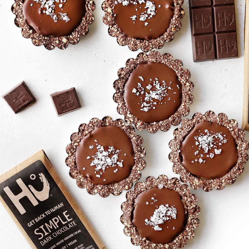 Hu Hu Chocolate Bars | 8 Pack Simple Chocolate | Natural Organic Vegan, Gluten Free, Paleo, Non GMO, Fair Trade Dark Chocolate | 2.1oz Each