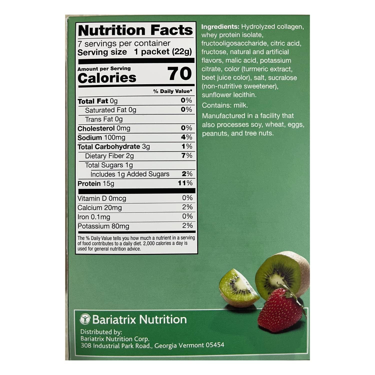 ProtiFit ProtiFit - High Protein Fruit Flavored Powder Drink Mix, 15g Protein, Low Calorie, Sugar Free, Ideal Protein Compatible, 7 Servings Per Box (Strawberry Kiwi)