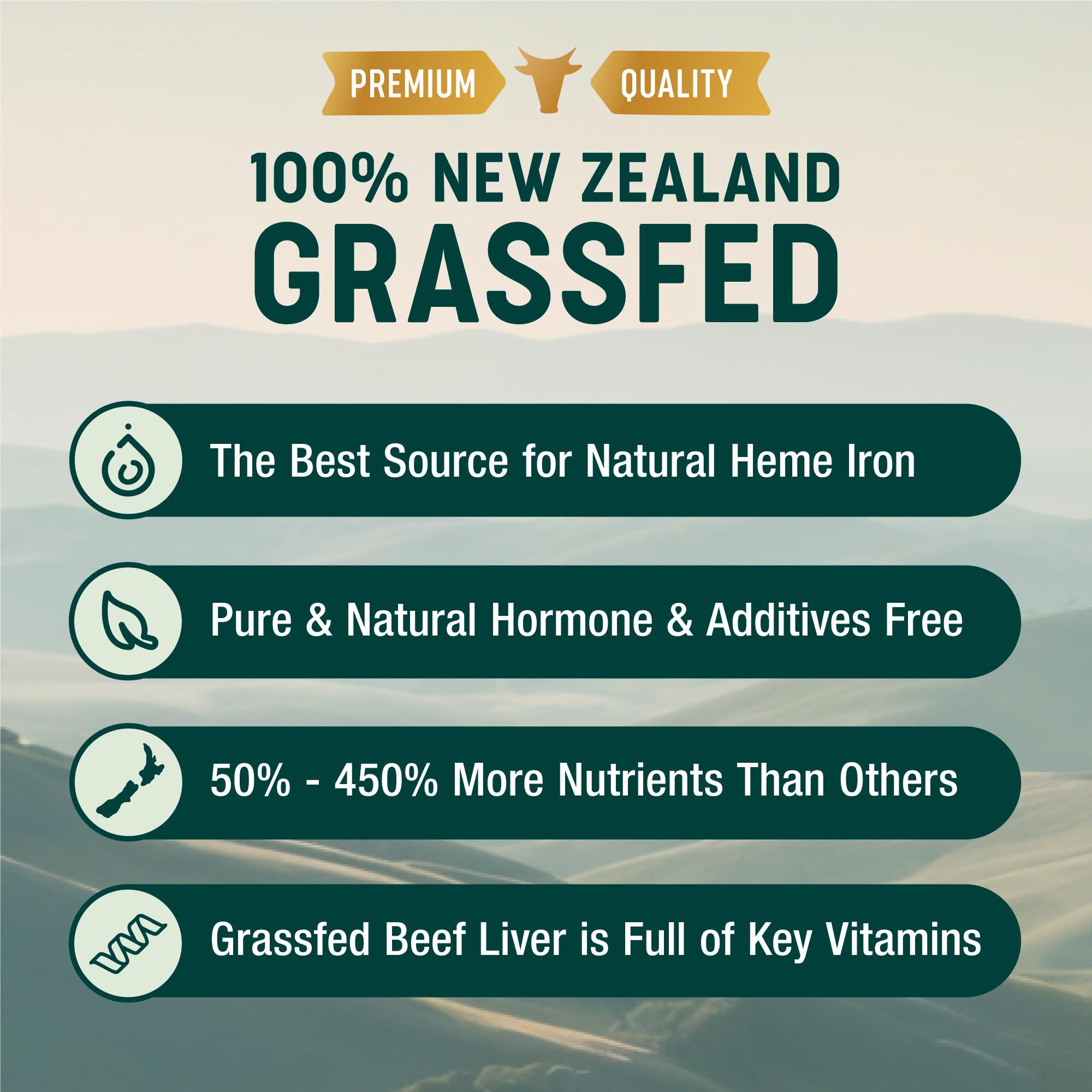 One Earth Health One Earth Health Beef Liver Capsules. 100% Grass Fed New Zealand Beef Liver. Pasture Raised. GMO and Filler Free. 200 Capsules (3,000mg Serving)