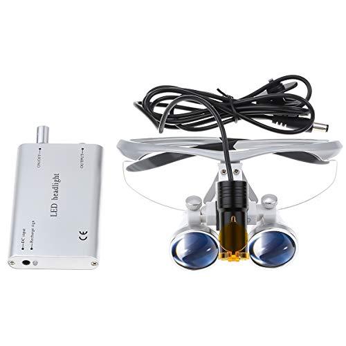 NSKI NSKI 2.5X Loupes Magnifer with 5W High Brightness LED Headlamp with Filter + Aluminum Box (Silver)