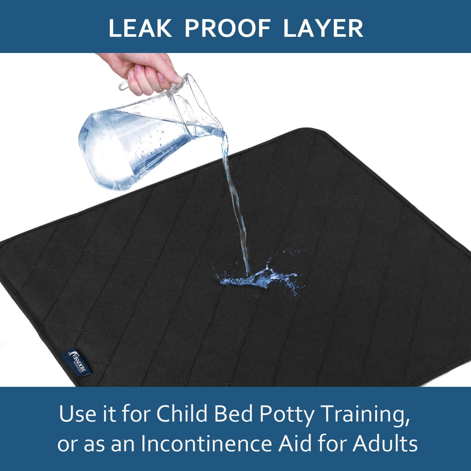 Moonsea Waterproof Incontinence Chair Pads, 22\" x 21\" Wheelchair Reusable Seat Pads Cover, Washable Nursery Pee Pad Seat Protector, 4 Pack Black