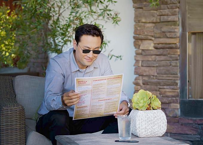 ThinOptics ThinOptics Reading Sunglasses Glasses, Rectangular/Black, 60mm + 1