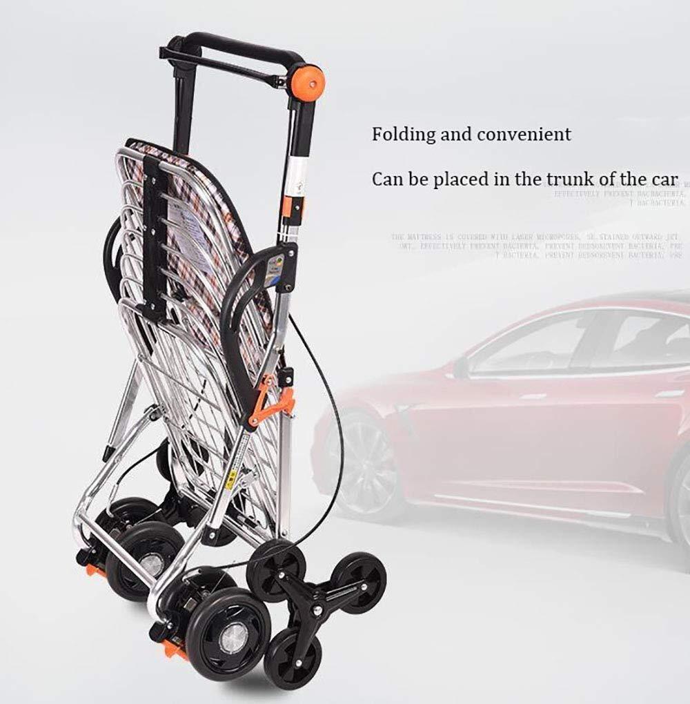 WRRQCVAL Shopping Cart Shopping Rollator Seniors Walker Walking Frame Aid Lightweight Mobility Trolley Foldable with Seat and Bag Interesting