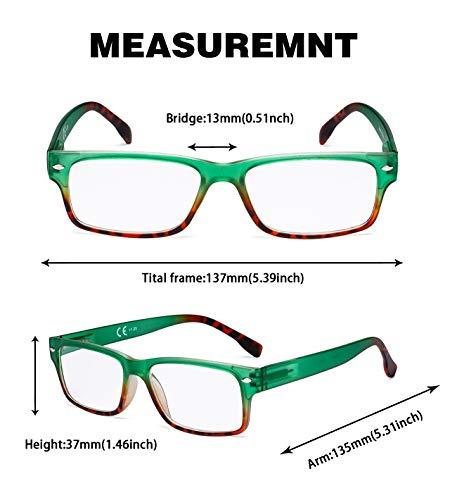 GUD GUD Ladies Reading Glasses 4 Pairs Fashion Reader Eyeglasses for Women (Multicoloured,+2.00)