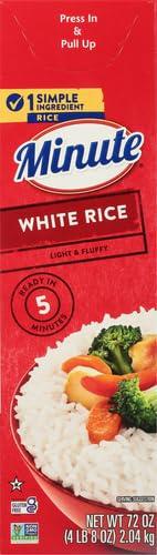 Minute Minute White Rice, Instant White Rice for Quick Dinner Meals, 72-Ounce Box