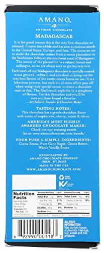 Amano Artisan Chocolate Amano Artisan Chocolate Madagascar Dark Chocolate Bar 70%, 3 OZ