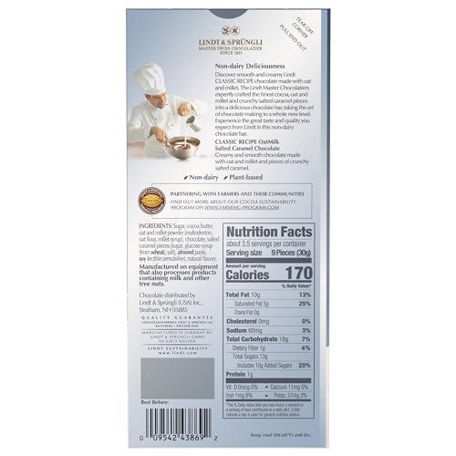Lindt Lindt CLASSIC RECIPE Non-Dairy OatMilk Salted Caramel Chocolate Candy Bar, 10 Pack, 3.5 oz.