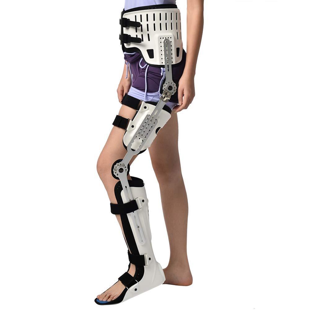 Generic Knee Support Brace,Hip Knee Ankle Foot Orthosis Leg Fracture, Lower Limb Paralysis, Hip Walking Fixed with Walking Boots Brace Knee Surgery Ligament Support, Durable Ankle Foot Orthosis Brace