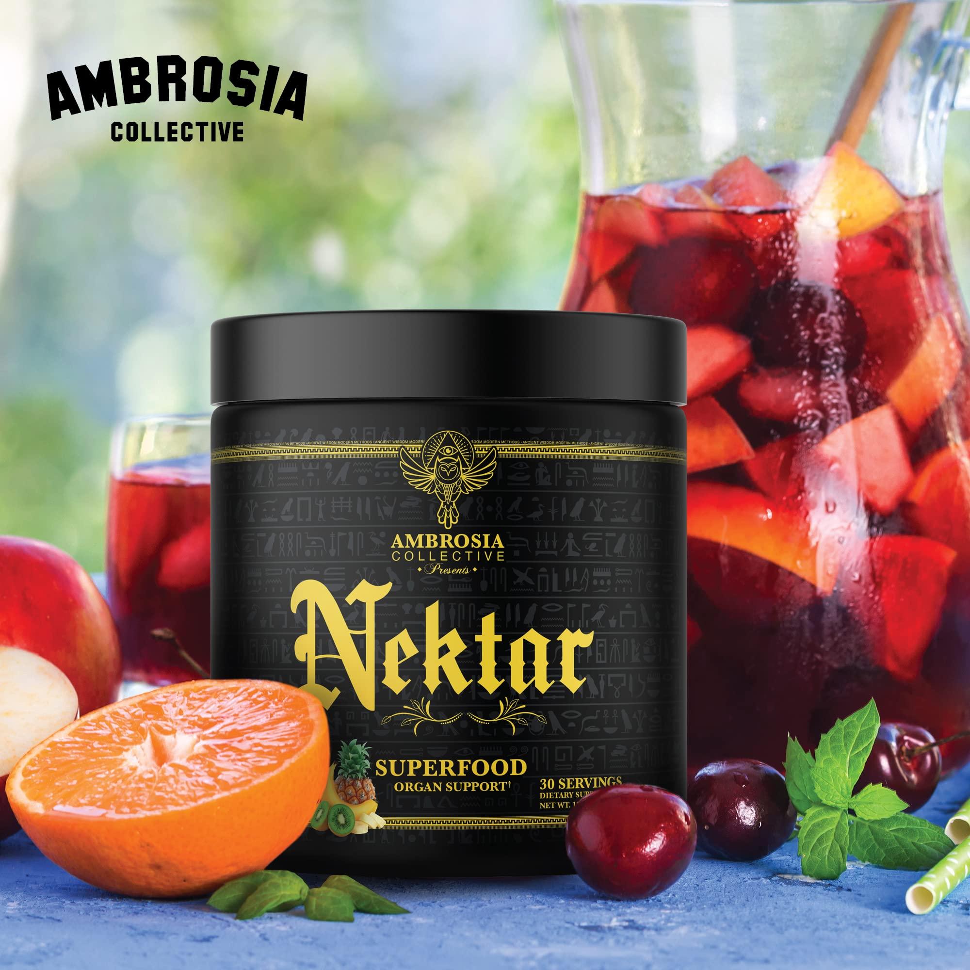 Ambrosia Ambrosia Nektar - Superfood Powder | Complete Health Supplement | 30 Servings (Fruit Symphony)