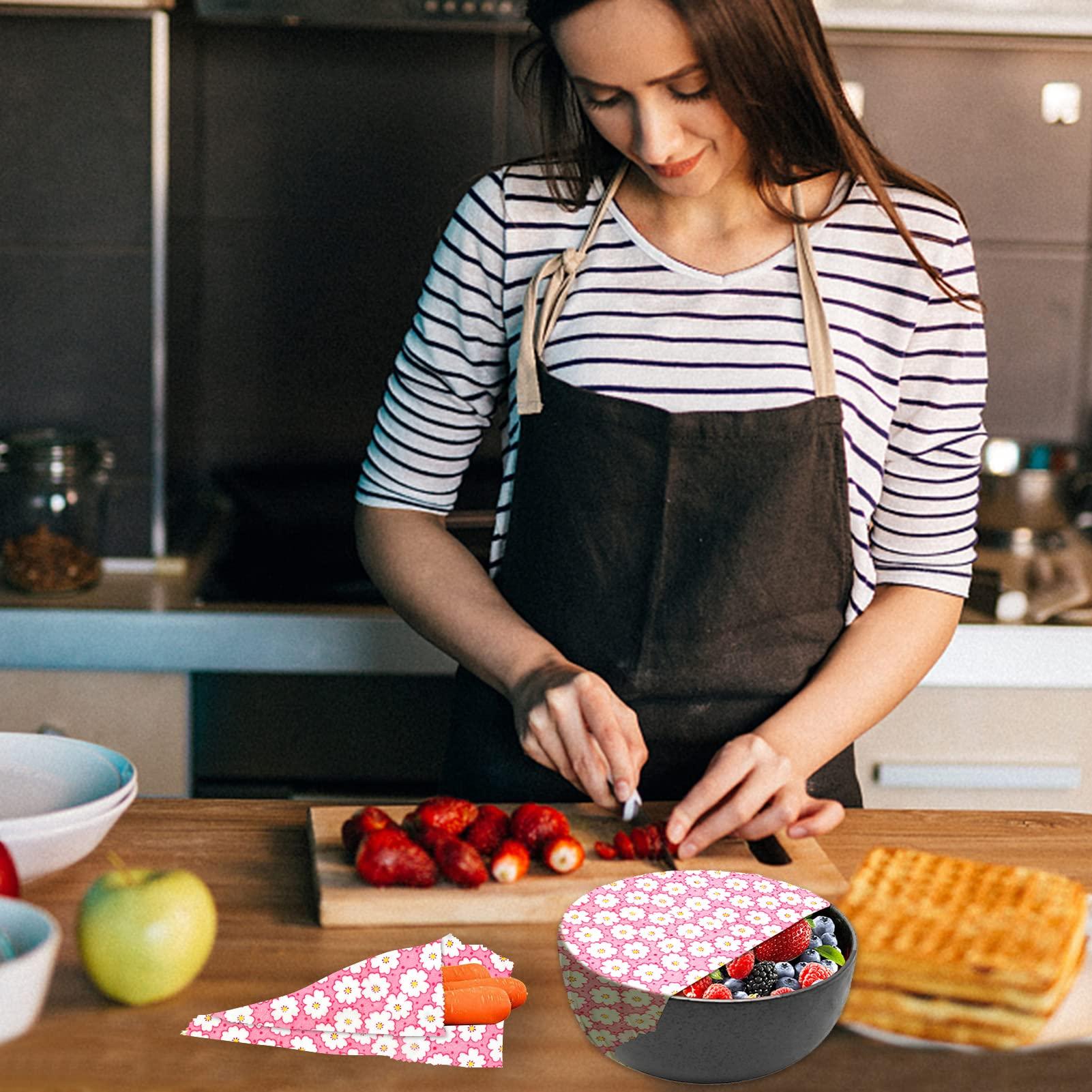 WDG Reusable Beeswax Wrap - 9 Pack, Beeswax Wraps for Food, Eco-Friendly Beeswax Food Wrap, Organic, Sustainable, Biodegradable, Zero Waste, Plastic-Free Food Storage (1L Orange | 3M Lemon | 5S Pear)