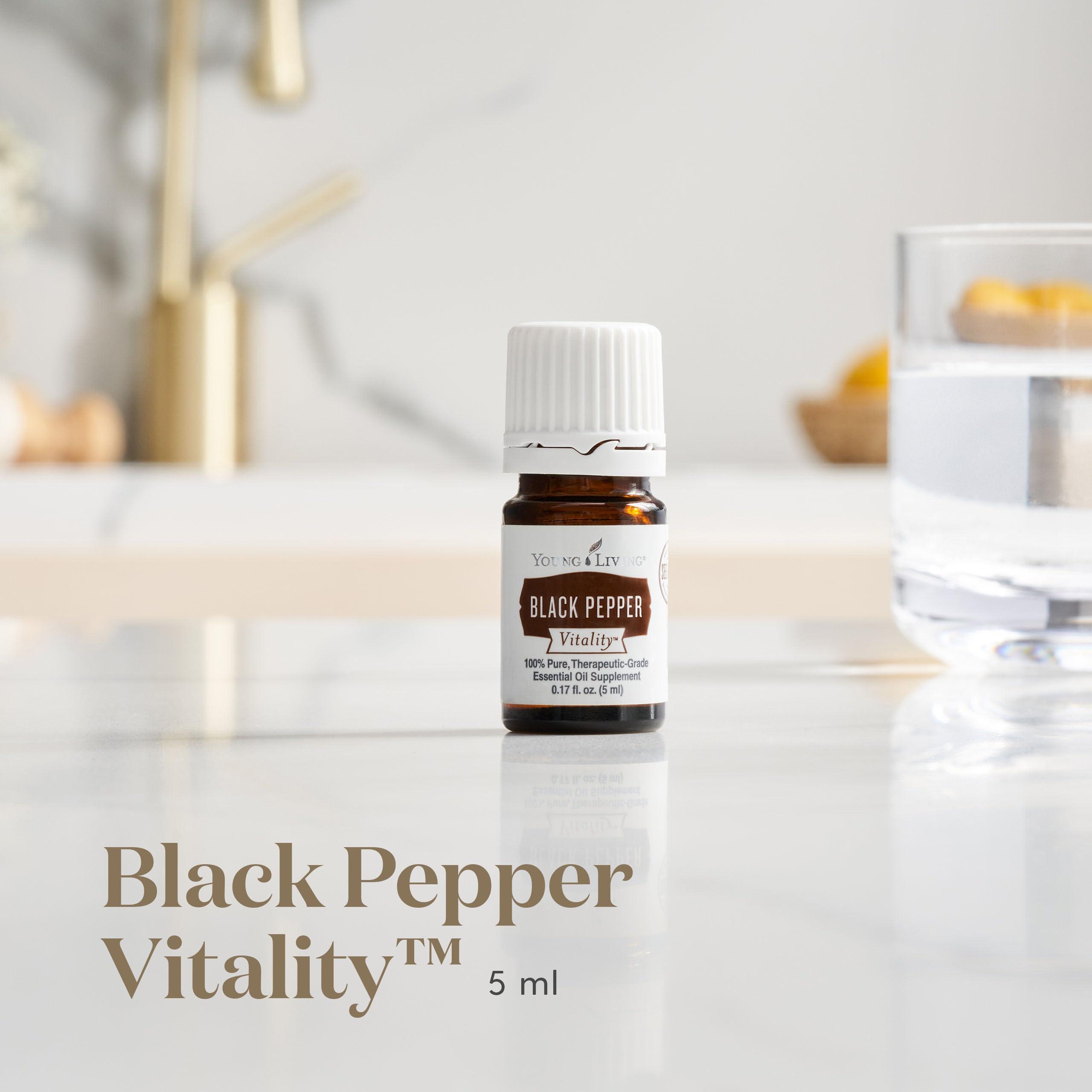 Young Living Young Living Black Pepper Vitality 5ml - Your Culinary Delights with Antioxidant Benefits, Digestive Wellness, and Spicy Flavor Enhancement - Perfect Food Seasoning for Cooking