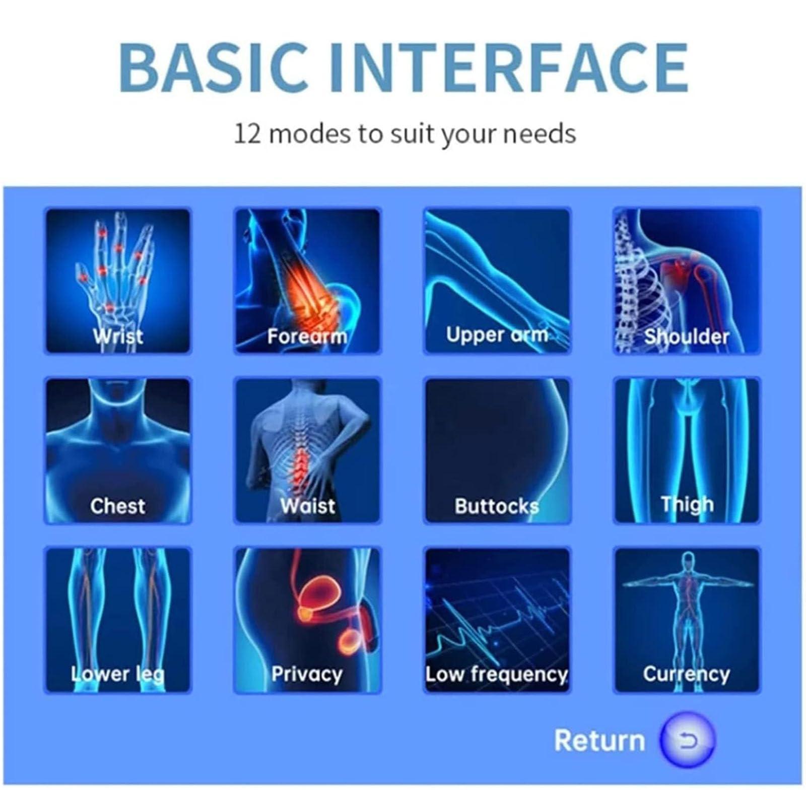 oiakus Extracorporeal Shockwave Therapy Machine, ED Shock Wave Therapy Machine, Pneumatic Shockwave Therapy Device with 5 Massage Head, for Joint Hurt and Muscle Pain Relief