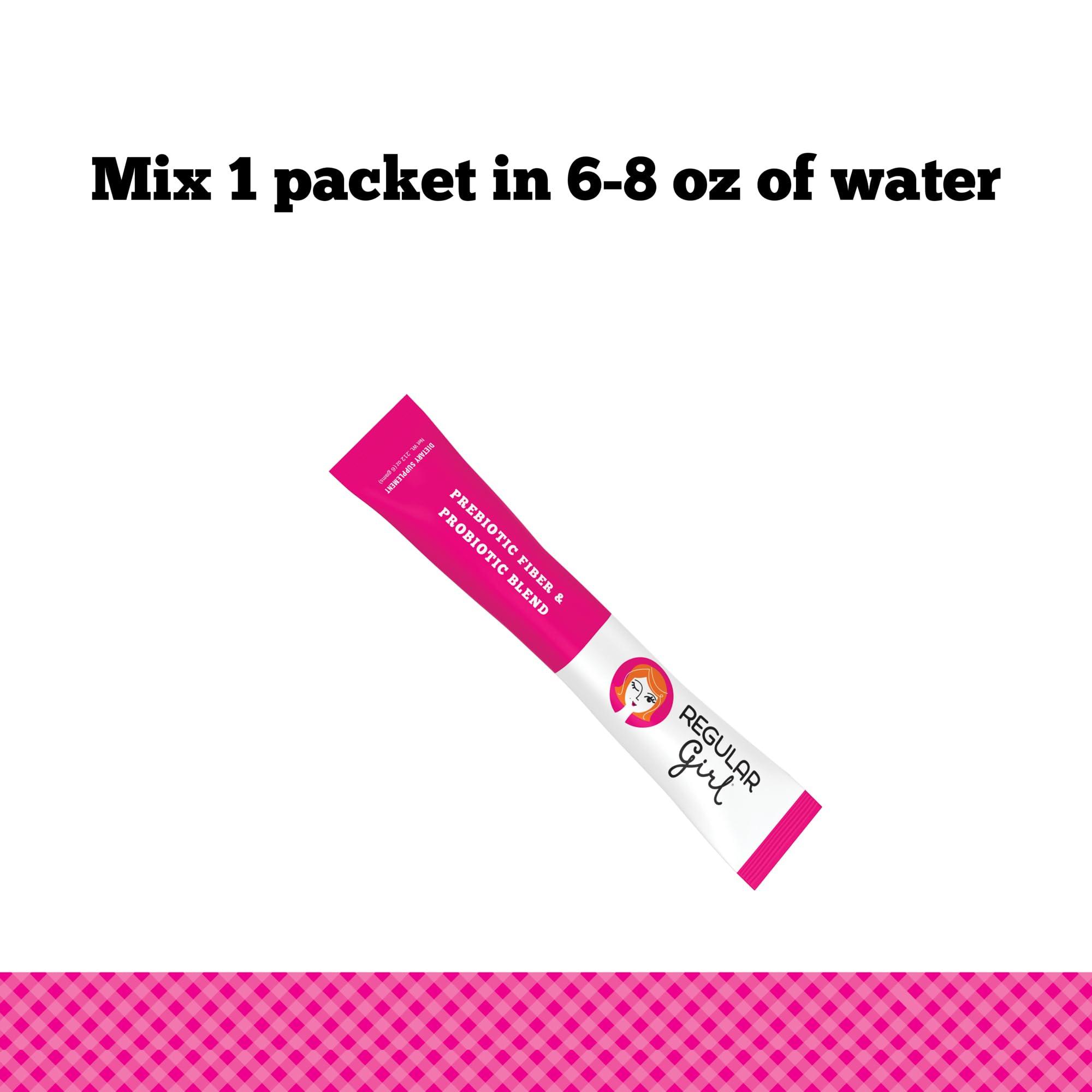 Regular Girl Regular Girl Organic Powder, Prebiotic Fiber Supplement and Probiotics for Women, Low FODMAP, 30 On-The-Go Packets, Unflavored, 30 Serving Packets