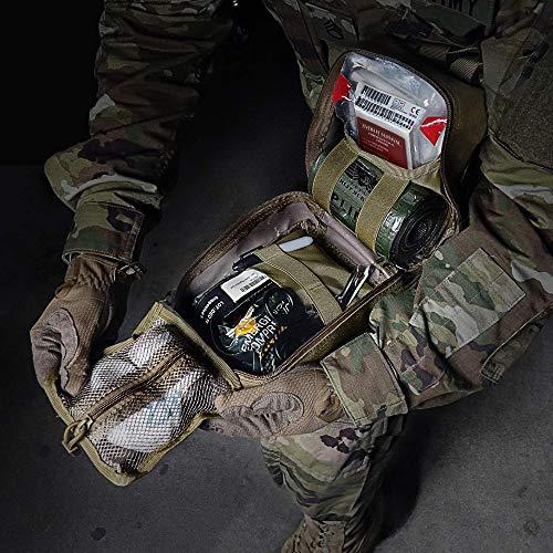 EVERLIT EVERLIT Emergency Trauma Kit, CAT GEN-7 Tourniquet 36" Splint, Military Combat Tactical IFAK for First Aid Response, Gun Shots, Severe Bleeding Control (OD Green)