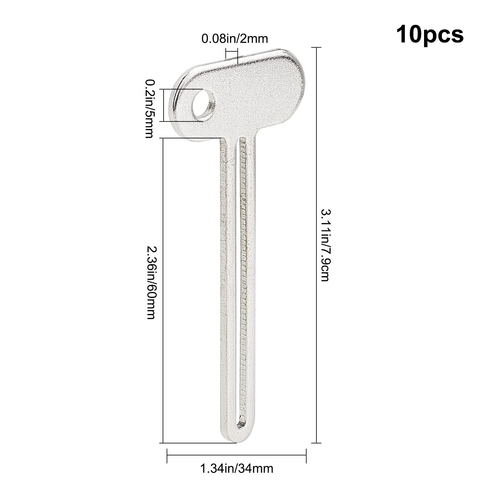 GORGECRAFT GORGECRAFT 10PCS Toothpaste Squeezer Metal Tube Squeezer Key Stainless Steel Toothpaste Roller Presser Tube Wringer Gel Extruder Rolling for Paint, Cream, Cosmetic and Hair Dye