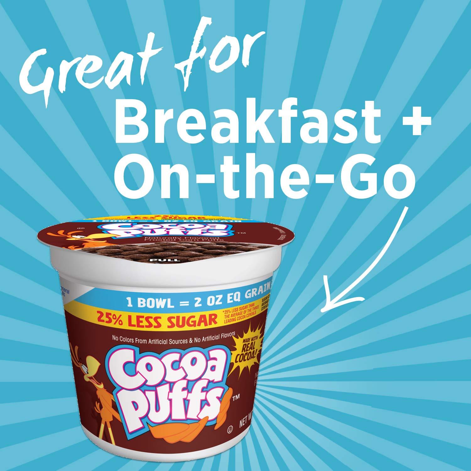 General Mills Cinnamon Chex Cup Cereal, Gluten Free Breakfast Cereal, Made with Whole Grain, 2 Oz, 60 Count