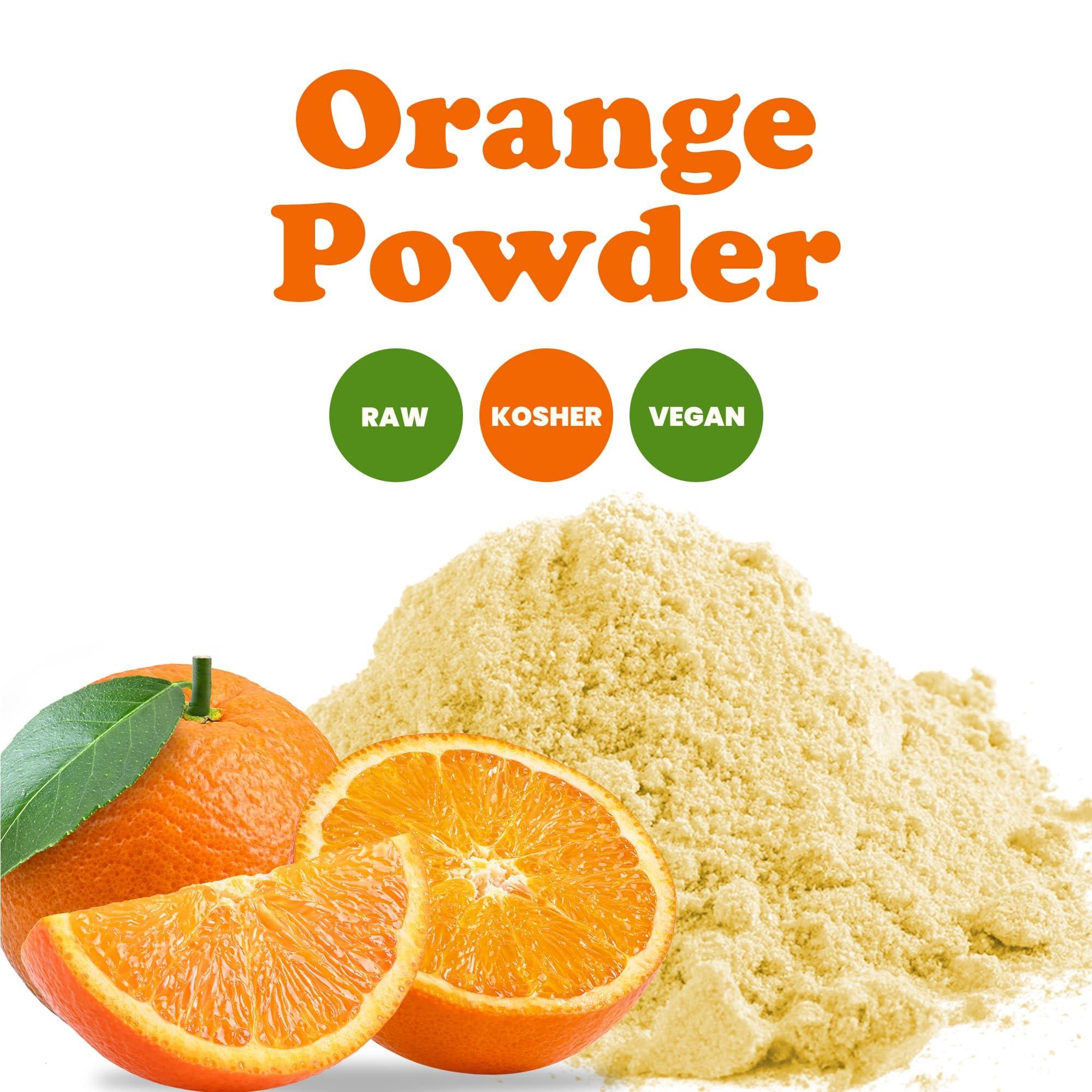 Food to Live Food to Live Orange Powder, 18 Pounds - Made from Raw Dried Citrus Fruit, Unsulfured, Vegan, Bulk, Great for Baking, Juices, Yogurts & Instant Breakfast Drinks, Contains Maltodextrin, No Sulphites