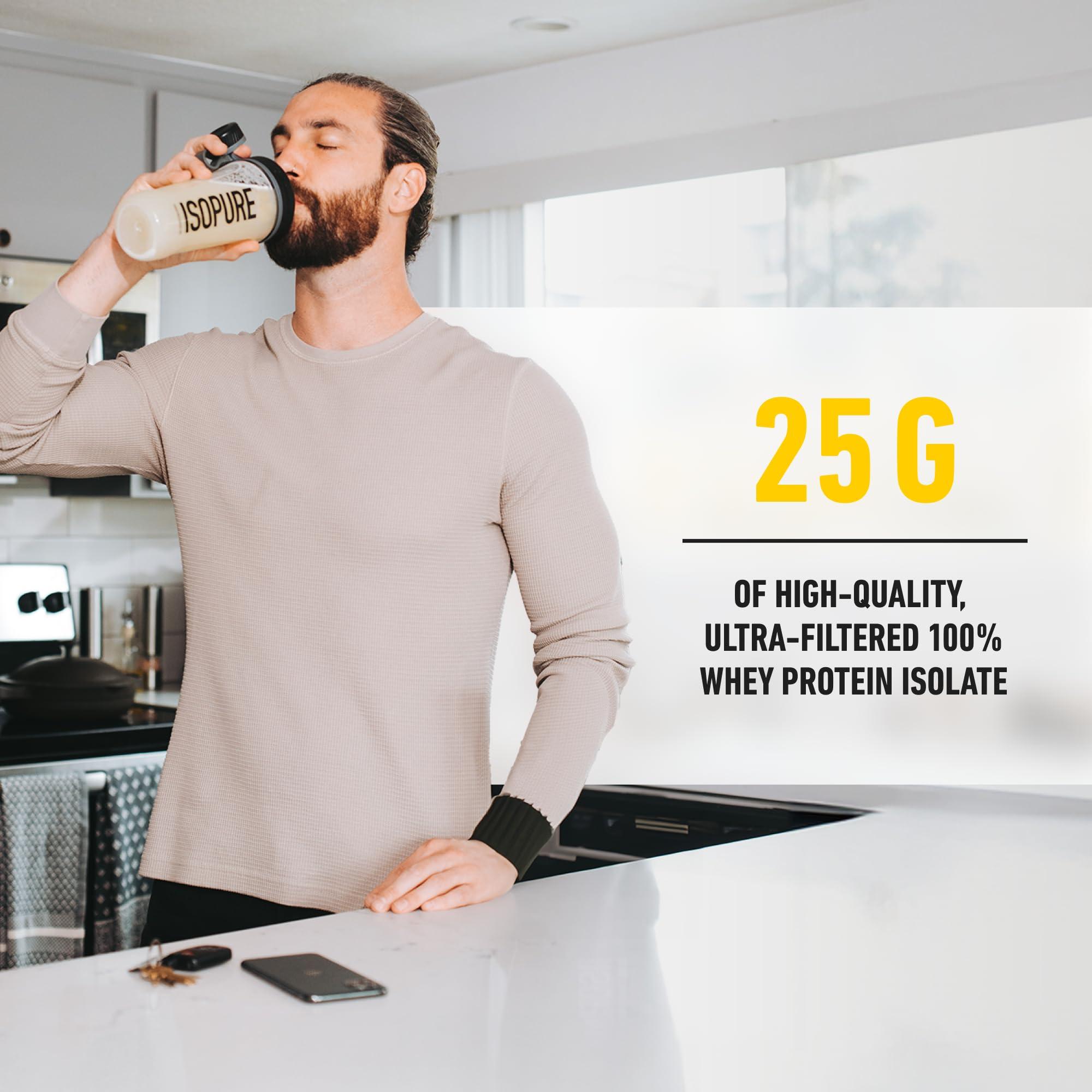 Isopure Isopure Zero Carb 100% Pure Whey Isolate Protein Powder, Lactose Free, Gluten Free, With Vitamins, Banana Cream, 25g Protein Per Serving, 3 Lbs, 44 Servings (Packaging May Vary)