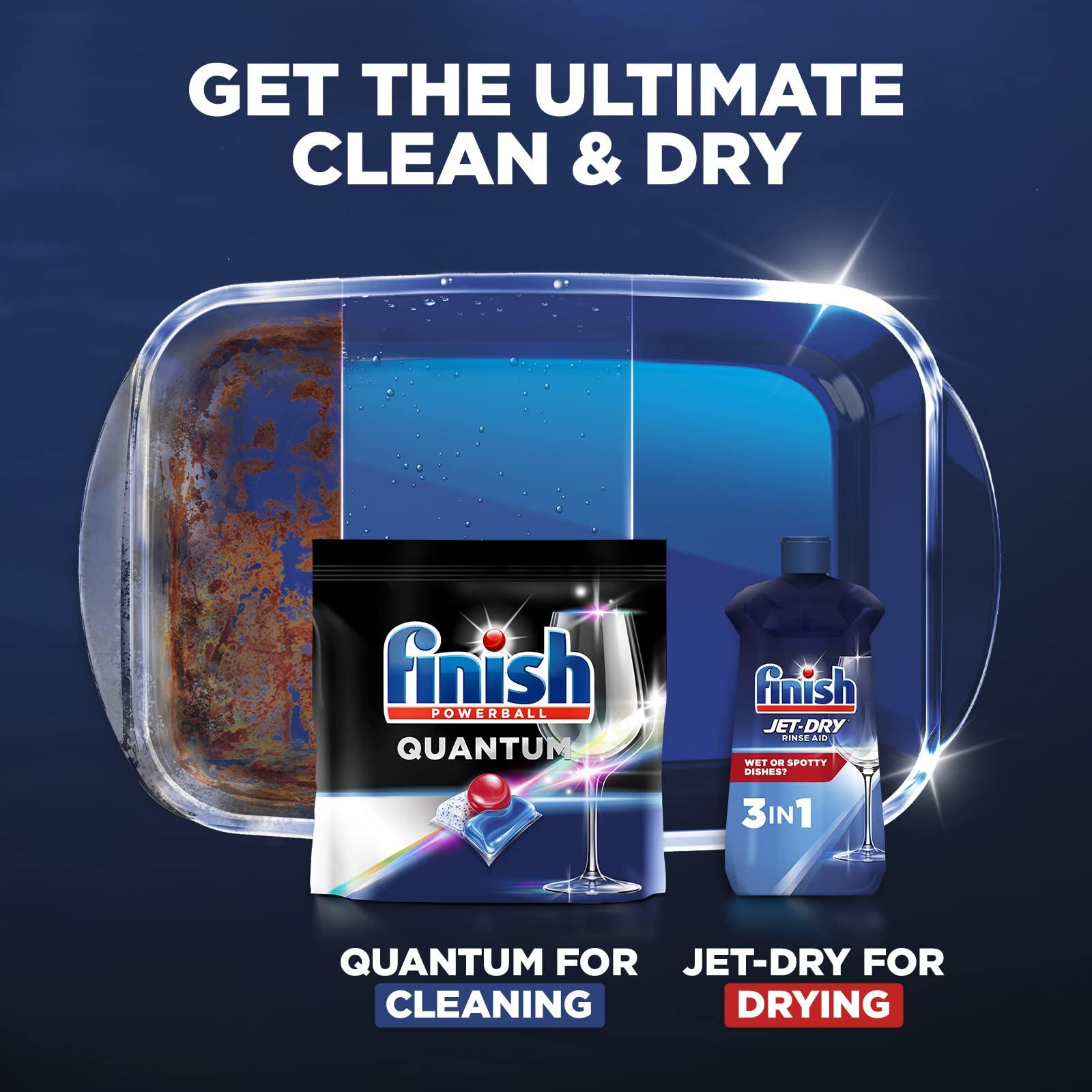 Finish Finish - Quantum - 64ct - Dishwasher Detergent - Powerball - Ultimate Clean & Shine - Dishwashing Tablets - Dish Tabs (Pack of 3)