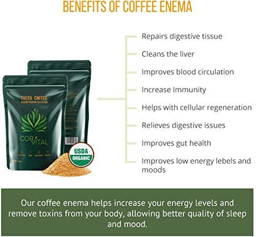 Cor-Vital Cor-Vital Try It Now Coffee Enema Kit For Colon Cleansing With 1/2 LB Enema Coffee - Enema Bucket Kit - Gerson Approved Home Enema Kit - Enema Coffee Organic - Therapy Roast Coffee Detox Cleanse