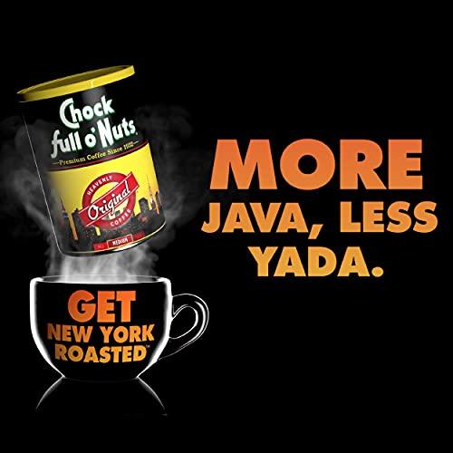 Chock Full o' Nuts Chock Full oNuts New York Roast, Dark Roast Ground Coffee Gourmet Arabica Coffee Beans Bold, Full-Bodied and Intense Coffee (30.5 Oz. Can)