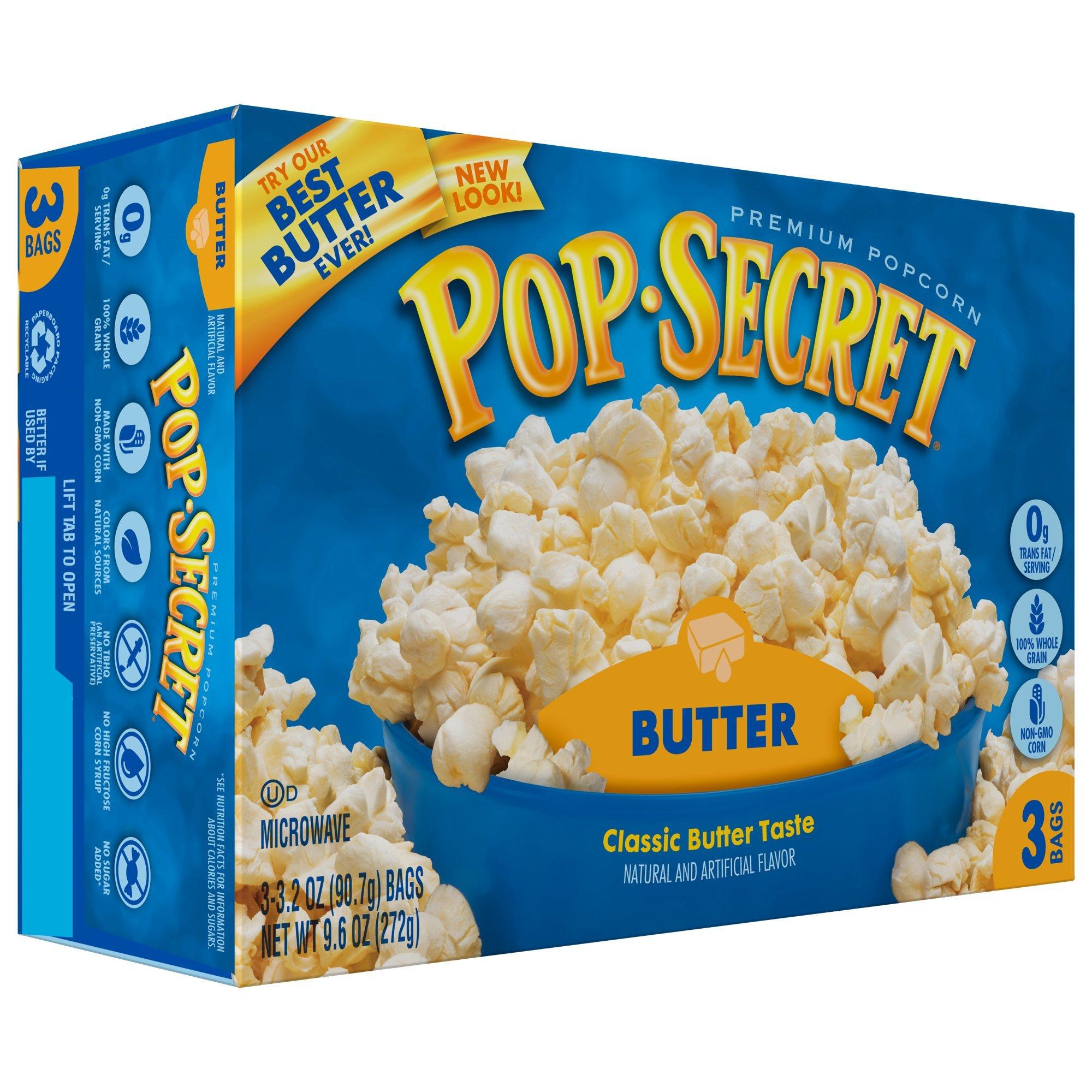Pop Secret Pop Secret Popcorn, Butter, Microwave Bags 3 Count Box (Pack of 6)
