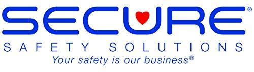 Secure Secure SWSC-1 High Density Wedge Wheelchair Seat Cushion with Safety Strap - Pressure Reducing Inner Foam Core Support with Non Slip Cover to Prevent Forward Sliding