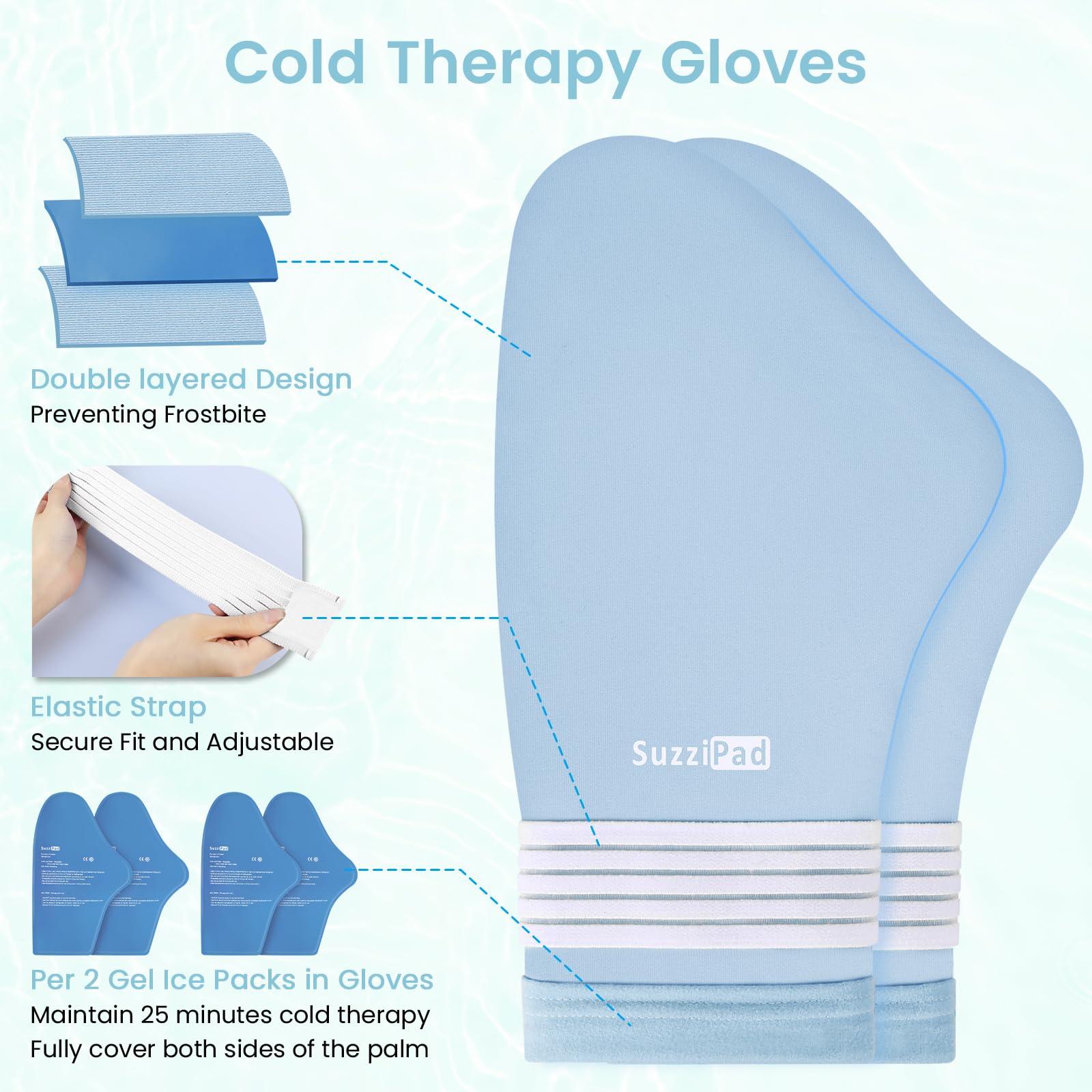SUZZIPAD Suzzipad Cold Therapy Socks and Hand Ice Pack, Cold Gloves for Chemotherapy Neuropathy, Cold Caps for Chemotherapy, Migraine Headache Relief Cap, Chemo Care Package for Women & Men, L