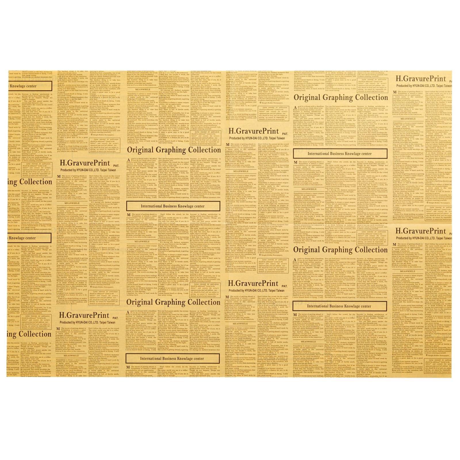 Juvale Juvale 12 Sheets of Kraft Paper - Vintage Newspaper Wrapping Paper - Brown Gift Wrap for Arts and Crafts, Bulletin Board Easel, DIY Projects (28 x 20 Inches)