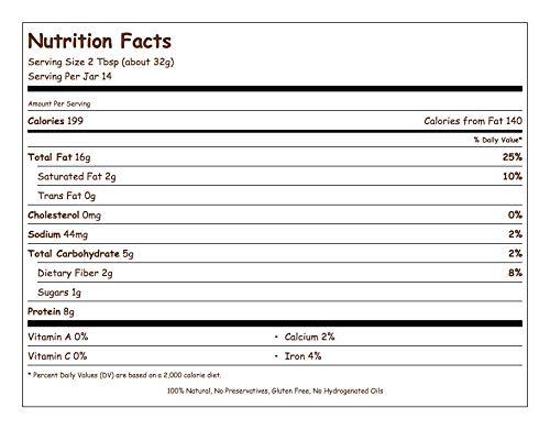 Saratoga Peanut Butter Company Saratoga Peanut Butter Company Plain Jane Creamy Peanut Butter, All Natural, 16 Ounce Jar, Vegan, Gluten Free, Low Sodium, No Oils or Sugars Added, Non GMO, Keto Friendly