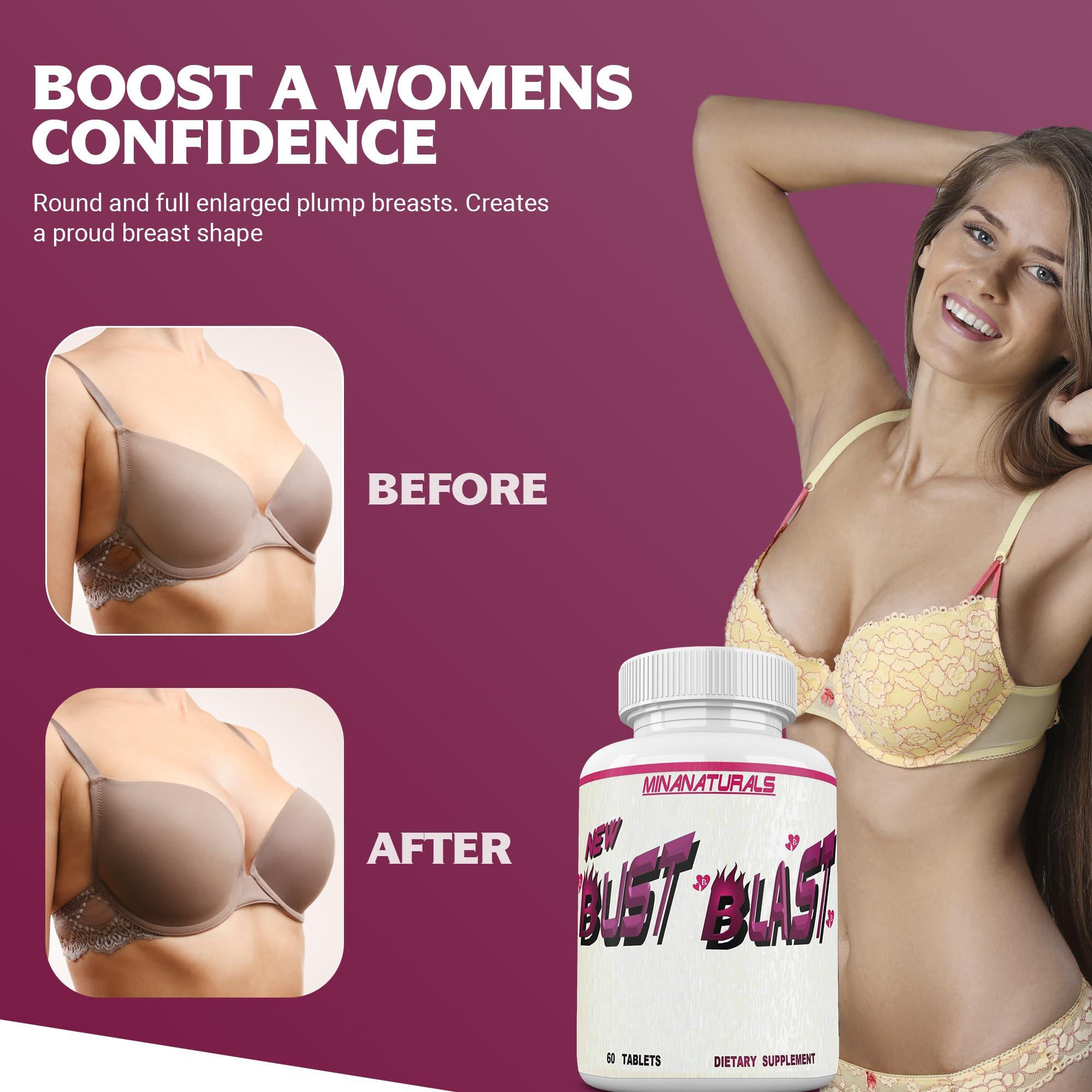 MINANATURALS MINANATURALS Bust Blast Loaded Increase Breast Size Fast. Female Breast Enhancement - Bigger Boobs and Butt Pills. 60 Tablets
