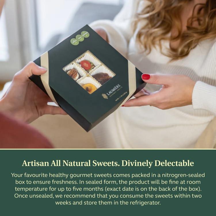 LAUMIÈRE GOURMET FRUITS Laumire Gourmet Fruits - Superfood Parfait Collection - Square (16 Pcs) - Healthy Gift Basket - Dried Fruit Gift Basket - No Added Sugar - Gluten Free - Vegan Gift Basket - Dried Fruit