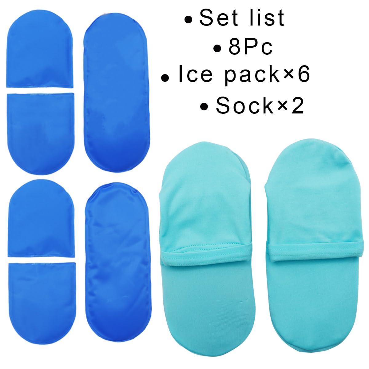 coldpa Reusable Cold Therapy Socks, Gel Ice Pack for Feet Heels Injuries Swelling, Hot and Cold Therapy Socks for Plantar Fasciitis Neuropathy Chemotherapy Pain Relief for Foot Ankle (Green)