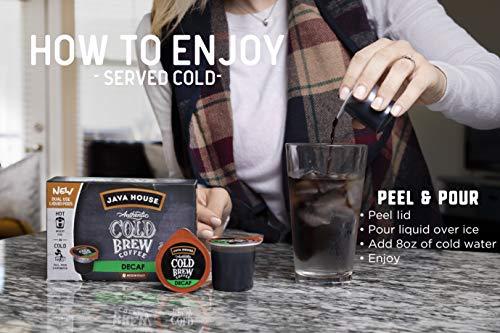 Java House Java House Cold Brew Coffee Concentrate Single Serve Liquid Pods - 1.35 Fluid Ounces Each (Decaf, 12 Count)
