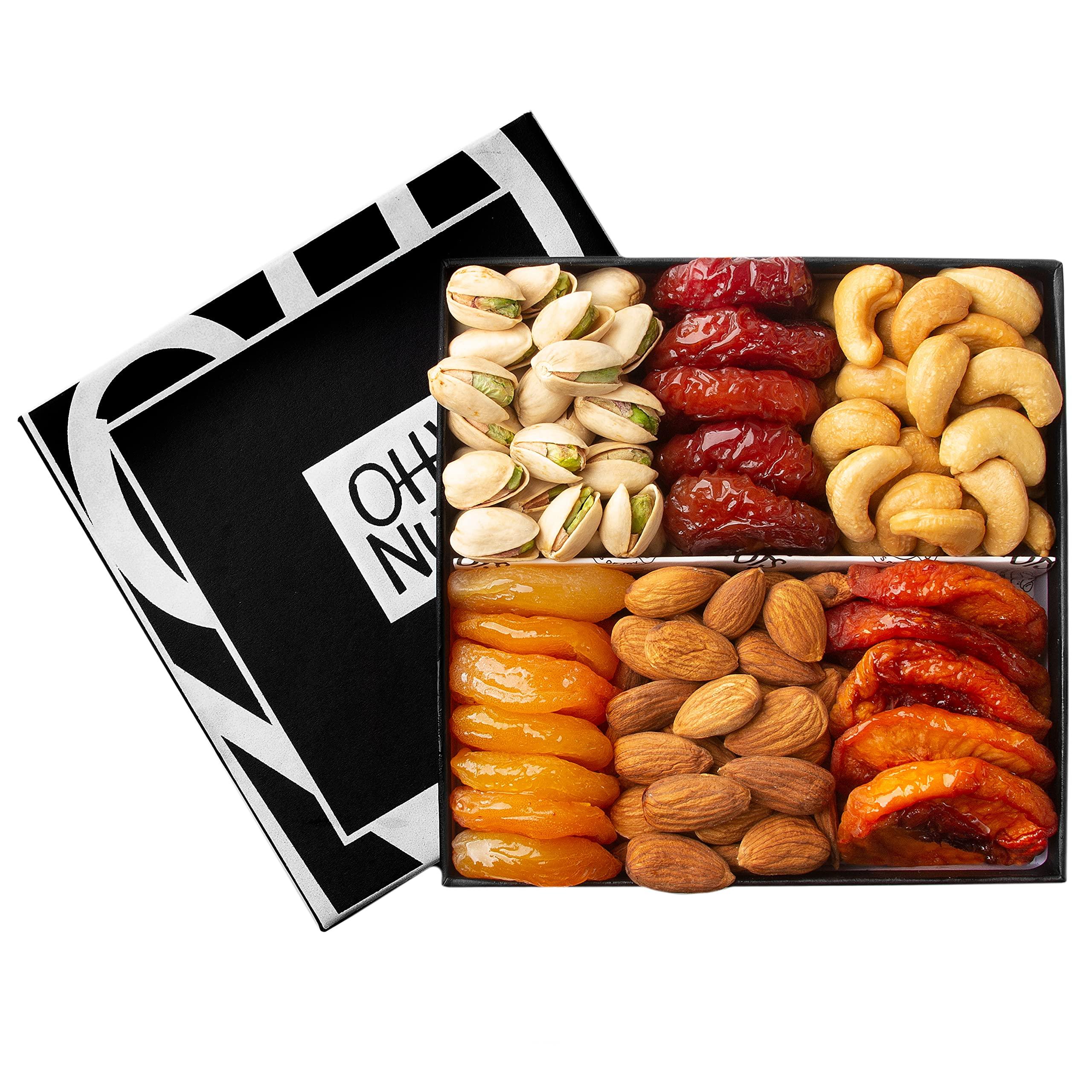 Oh! Nuts Dried Fruit and Nuts Gift Basket Assorted - Holiday Snack Box for Birthdays, Anniversaries, Care Packages by Oh Nuts