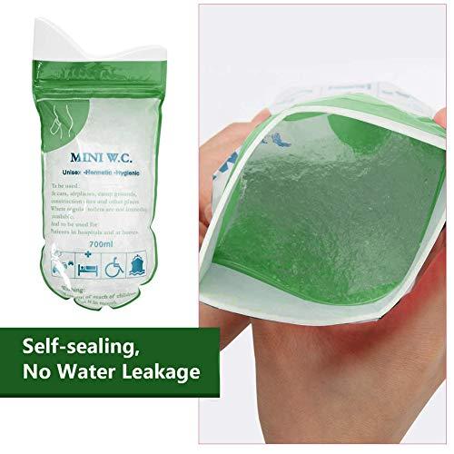 Emoly Emoly 8 Pack Portable Disposable Urine Bags, Pee Bags Emergency Car Toilet for Camping Travel Traffic Jam Inpatients Men Women Children Brief Relief Sickness Vomit, Green