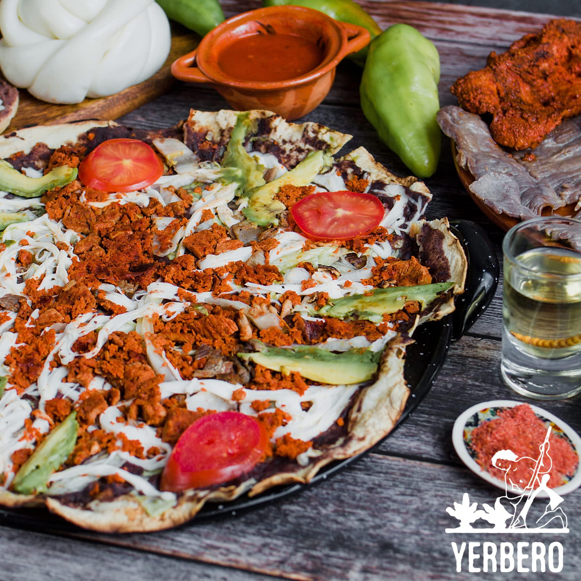YERBERO Yerbero - 100% Authentic Oaxacan Tlayuda 16\'\' ( 6 pz ) | Tlayuda Autentica Oaxaquena Hecha 100% Maiz | Clayuda All Natural Ingredients, Prepare Your Favorite Oaxacan Dishes At Home Considered As The Mexican Pizza. (16 Inch)