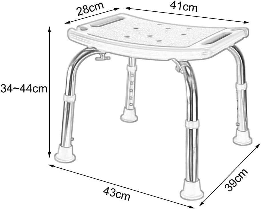 Psmpeng Shower Chair Bathroom Seat Shower Bench, for Disabled Elderly Adjustable Height Shower Chair Safety Bath Stool Bathtub Seat Shower Stool