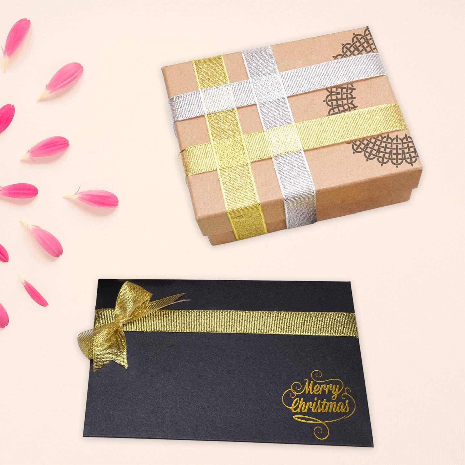 Trimming Shop Trimming Shop 6 Assorted Christmas Ribbons Grosgrain Fabric Ribbon for Xmas Present Gift Wrapping, DIY Crafts, Christmas Tree & Wreath Decor, DIY Crafts, Christmas Party Decoration, 6 Metres