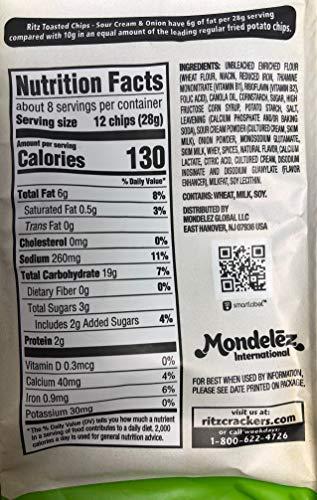 Ritz Ritz Toasted Chips Sour Cream & Onion 8.1 oz (2 Pack)