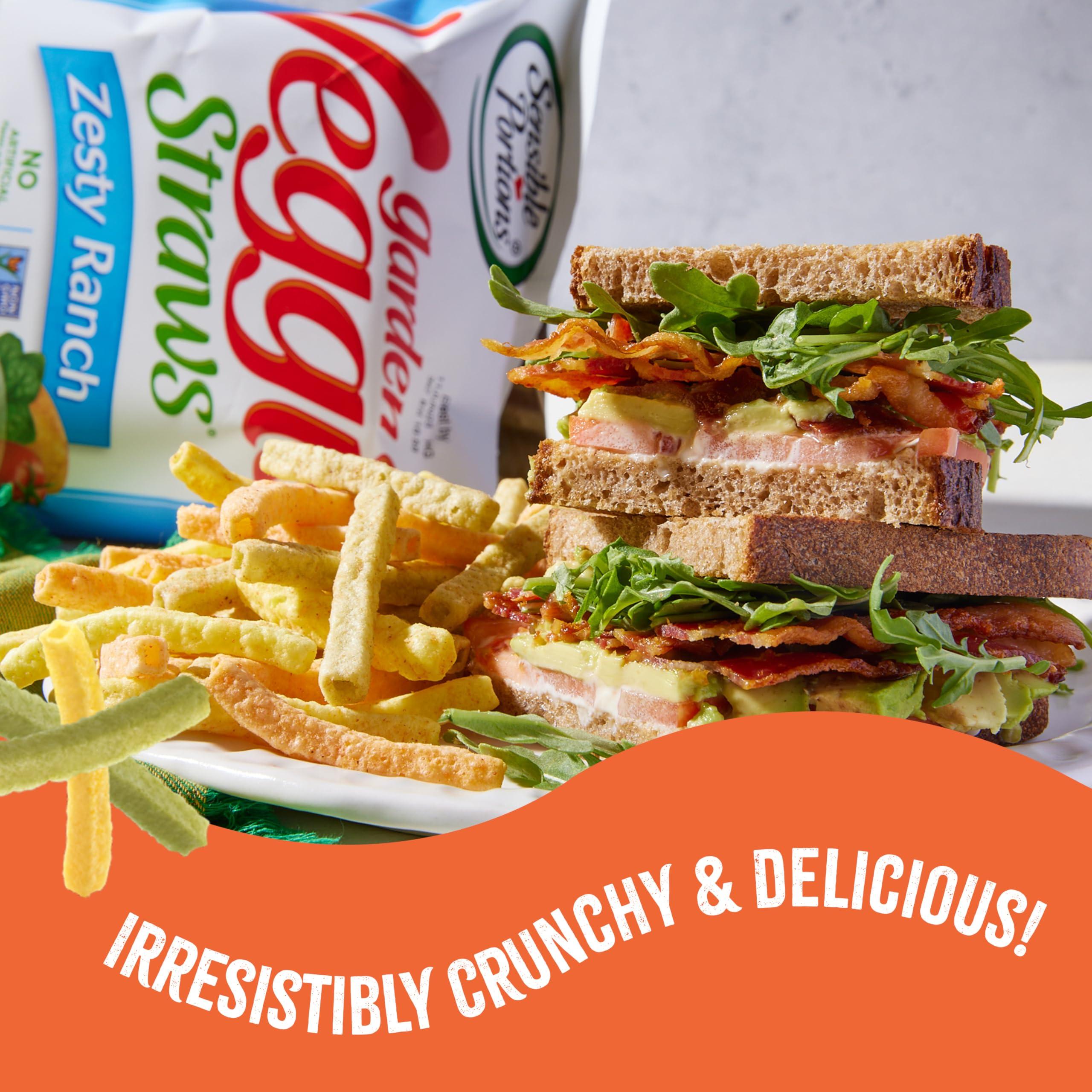 Sensible Portions Sensible Portions Garden Veggie Snacks - Veggie Straws, Snack Size, Zesty Ranch, 1 Oz (Pack of 24)