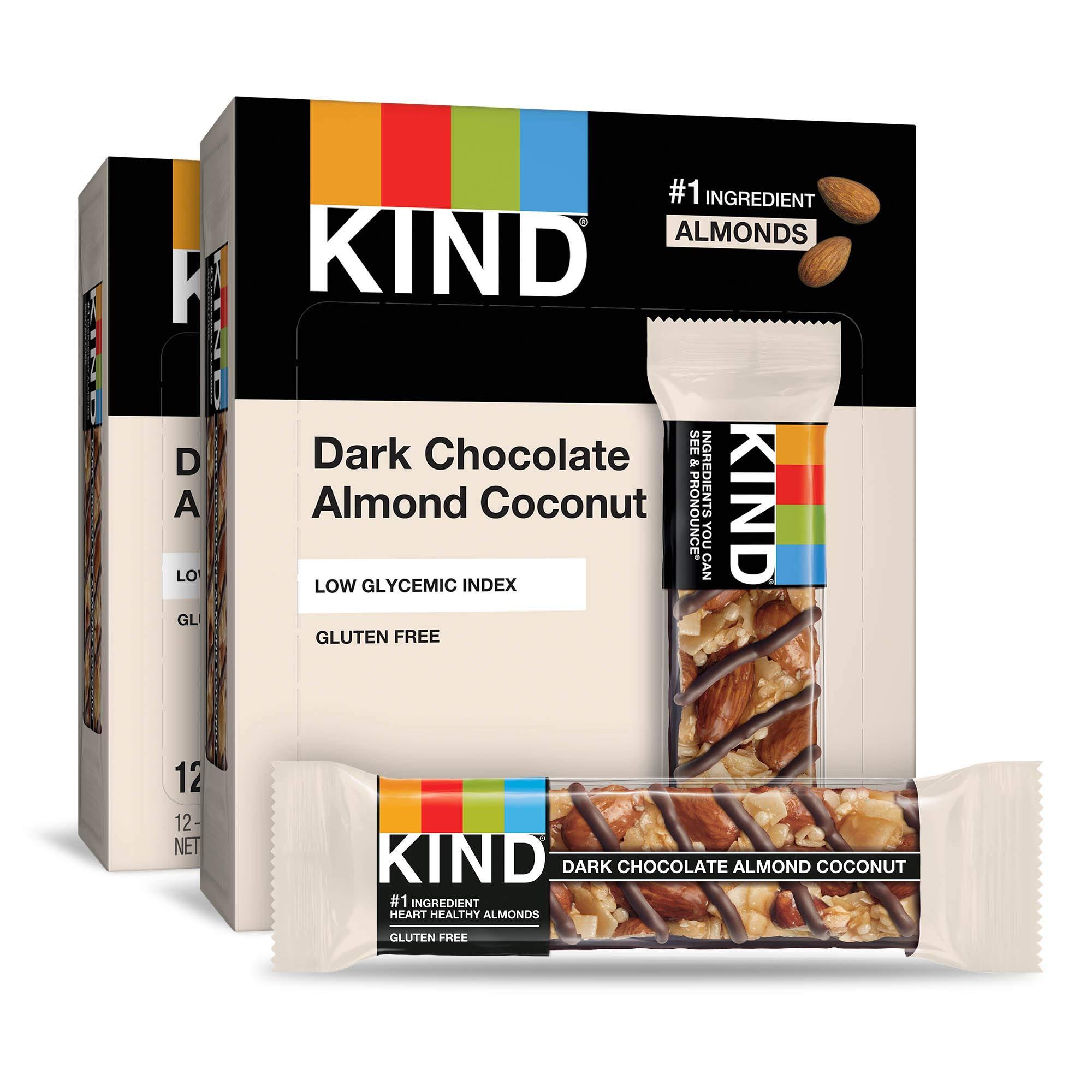 KIND KIND Bars, Dark Chocolate Almond & Coconut, Healthy Snacks, Gluten Free, 24 Count