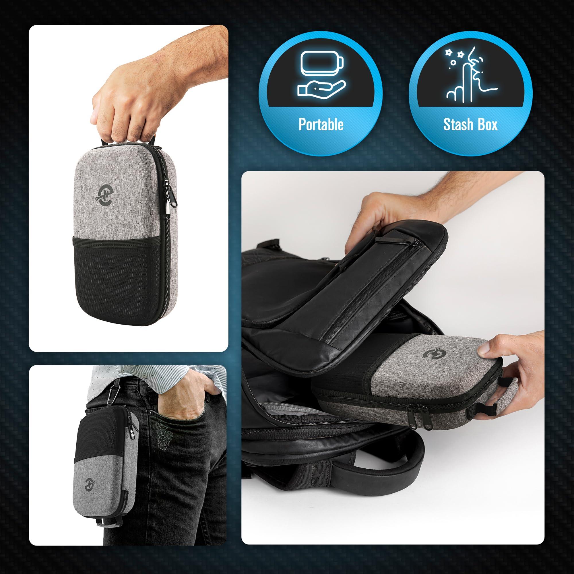 Epulse Epulse Smell Proof Box, Smell Proof Bag Case, Stash Containers, Small Lock Box, Vape Case, Pouch Travel, Smellproof Stash Bag for Accessories, Anti Smell Bags (8x6 in, Grey)